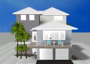 Modern coastal piling home on Pensacola Beach by Acorn Fine Homes