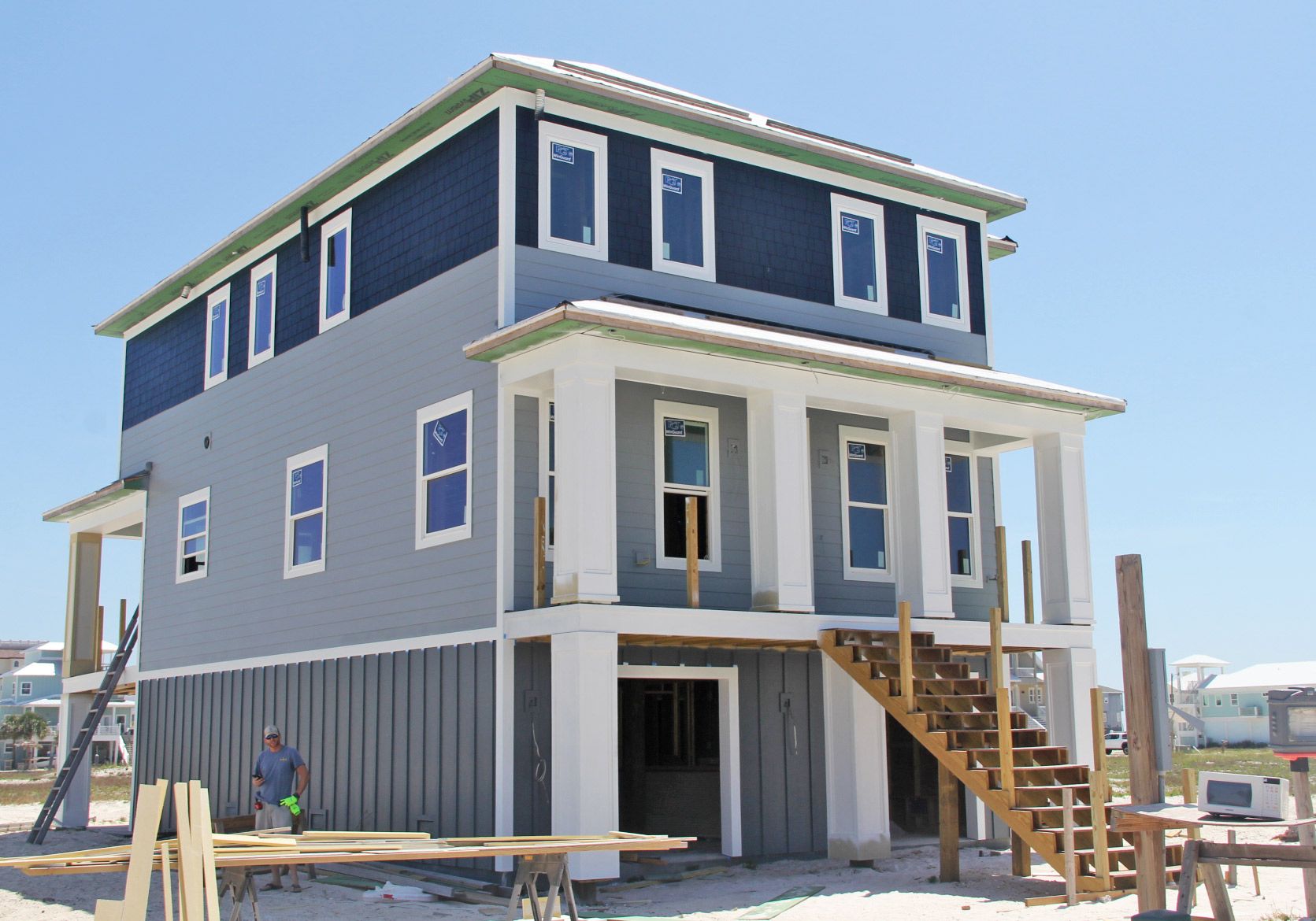 Walker piling home in Navarre Beach by Acorn Fine Homes