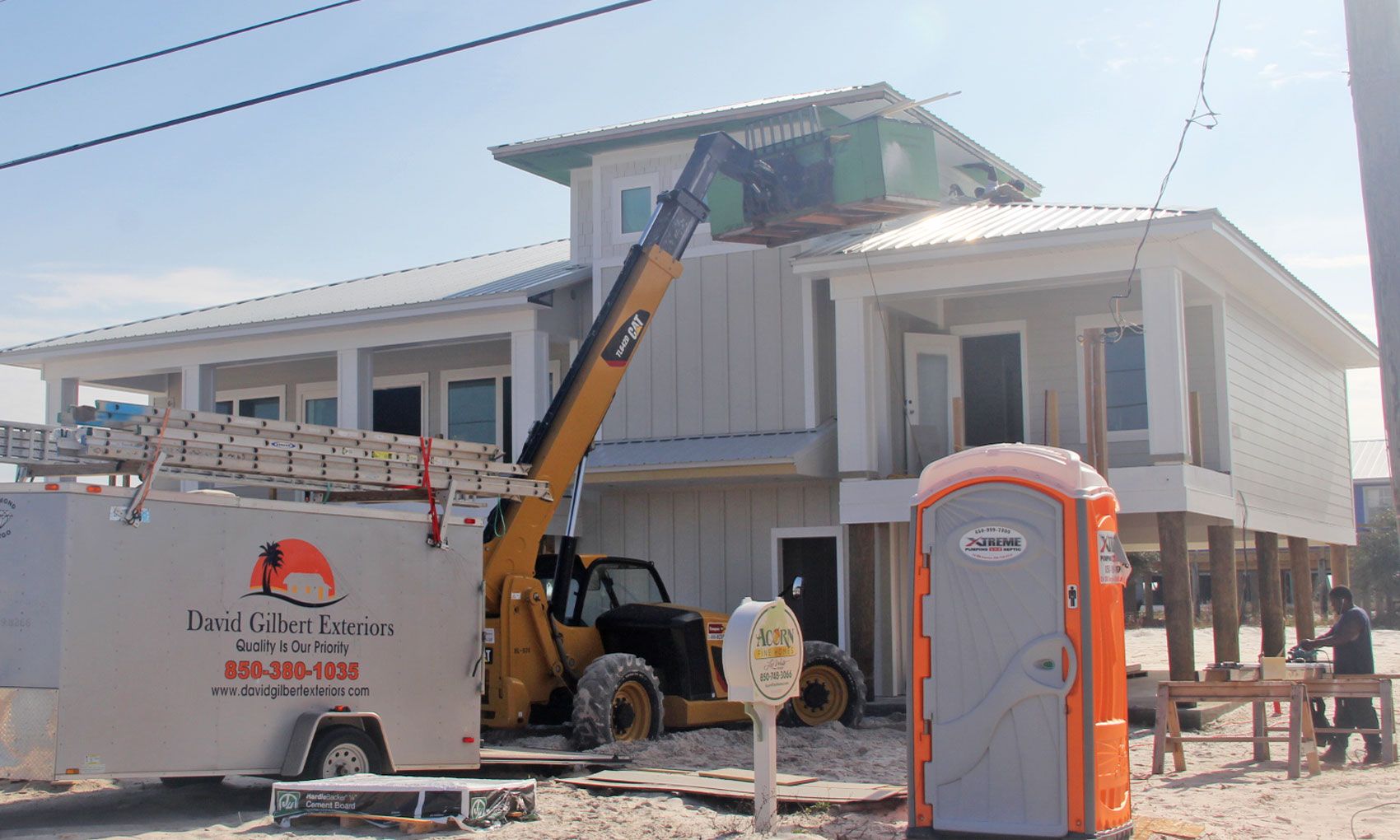 Moreland piling home on Navarre Beach by Acorn Fine Homes