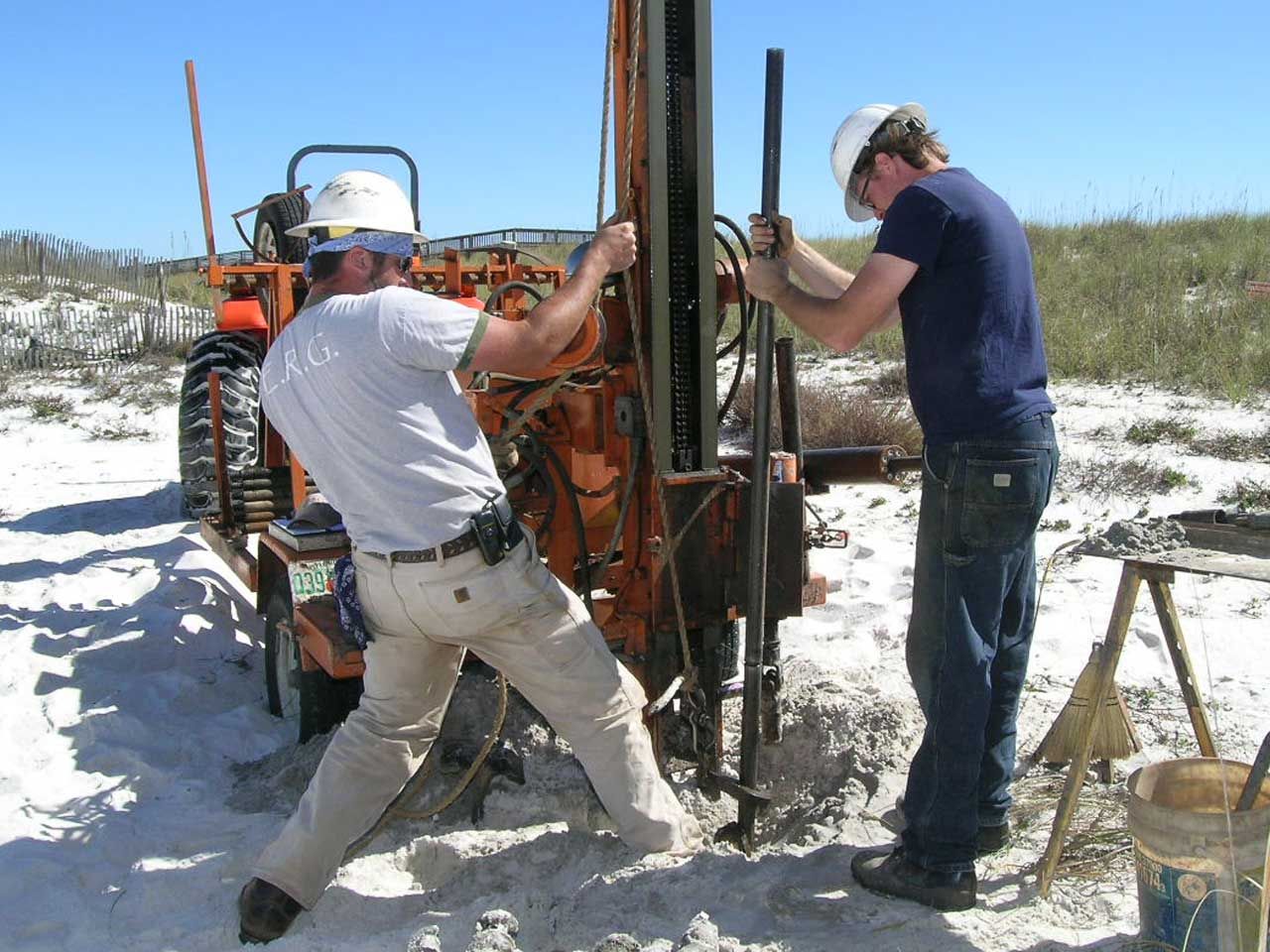 Piling installation by Acorn Fine Homes