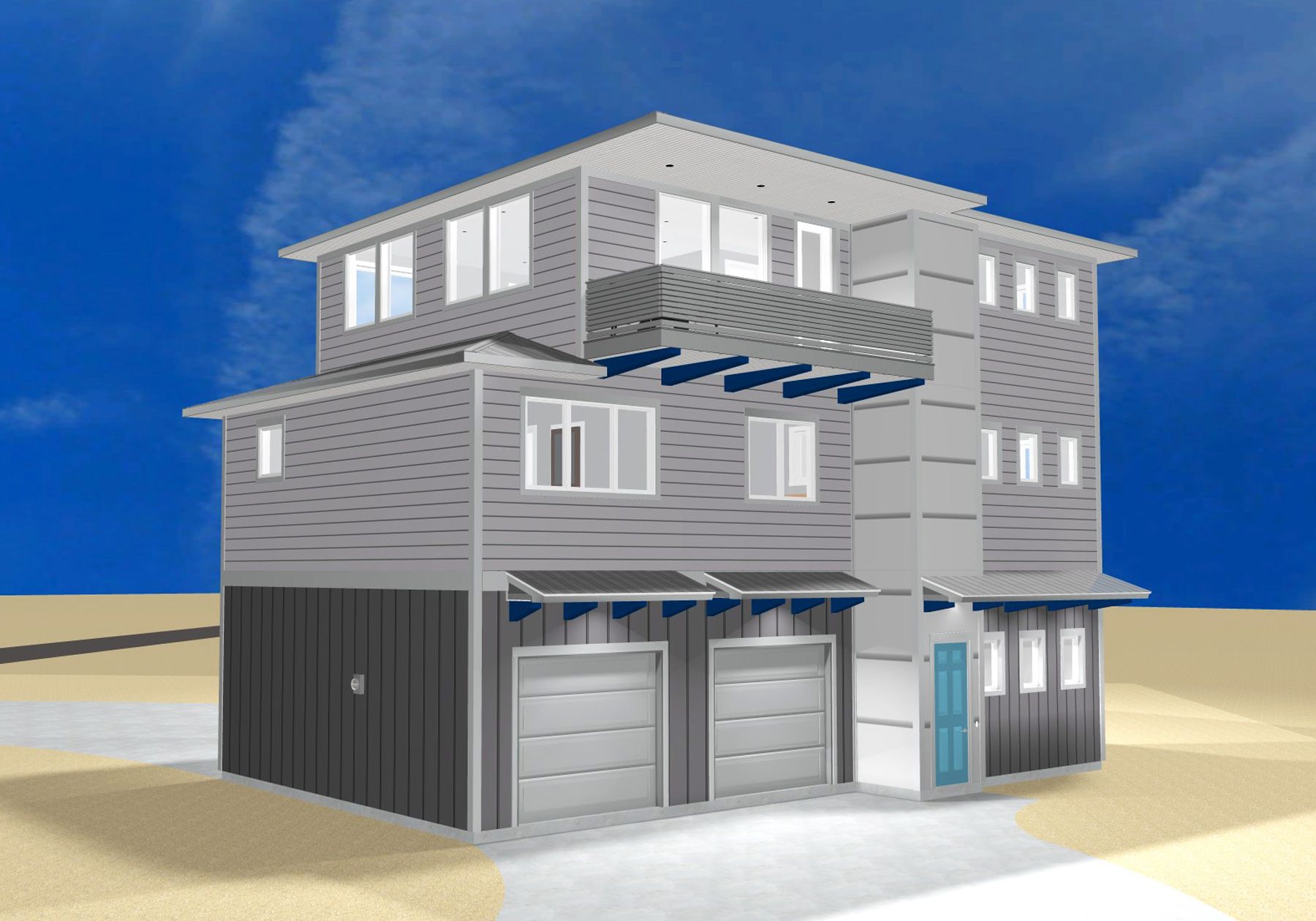 Neff modern coastal piling home on Navarre Beach