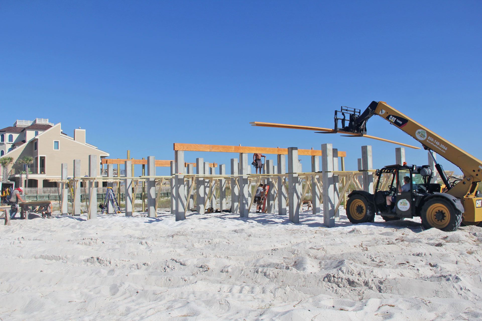 Dubois coastal transitional piling home on Navarre Beach by Acorn Fine Homes 