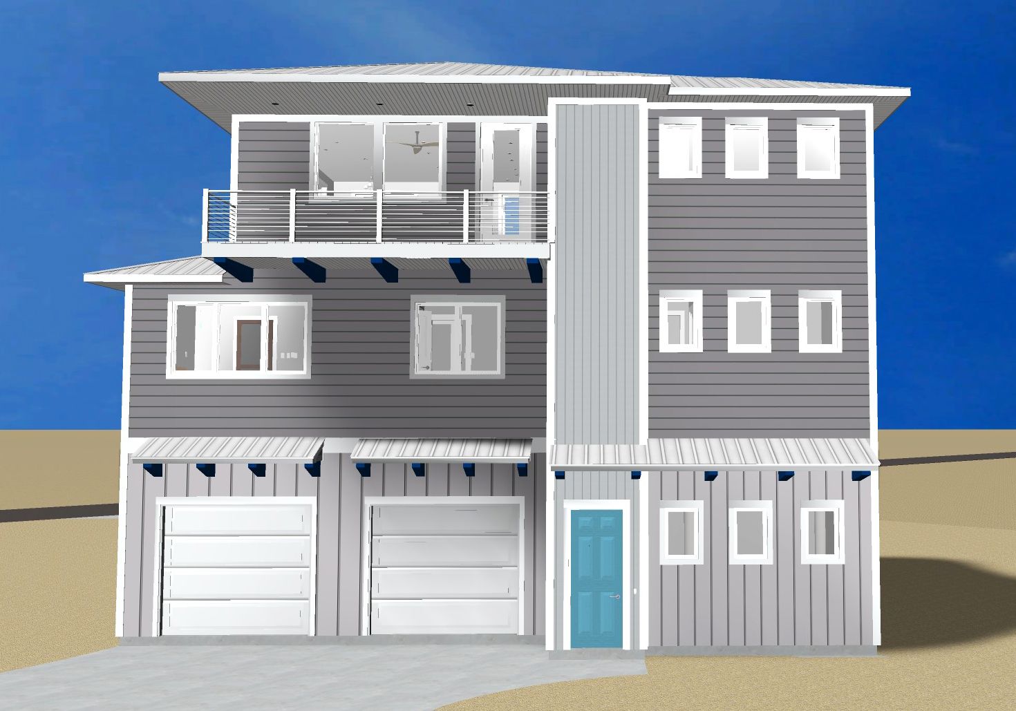 Neff modern coastal piling home on Navarre Beach