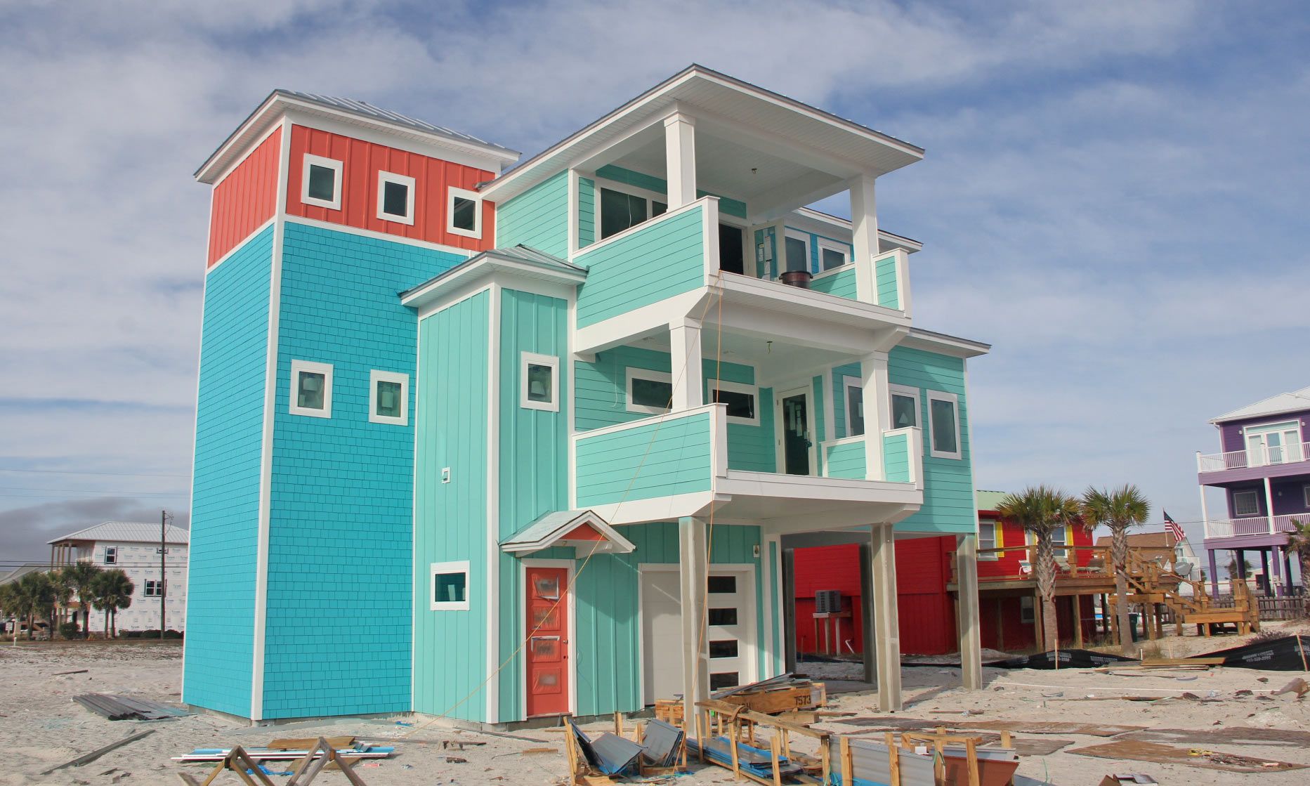 Frerich concrete piling home on Navarre Beach