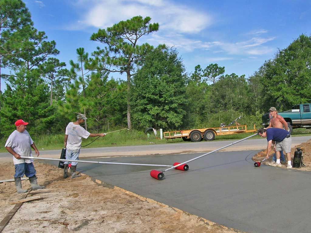 roller stamping concrete