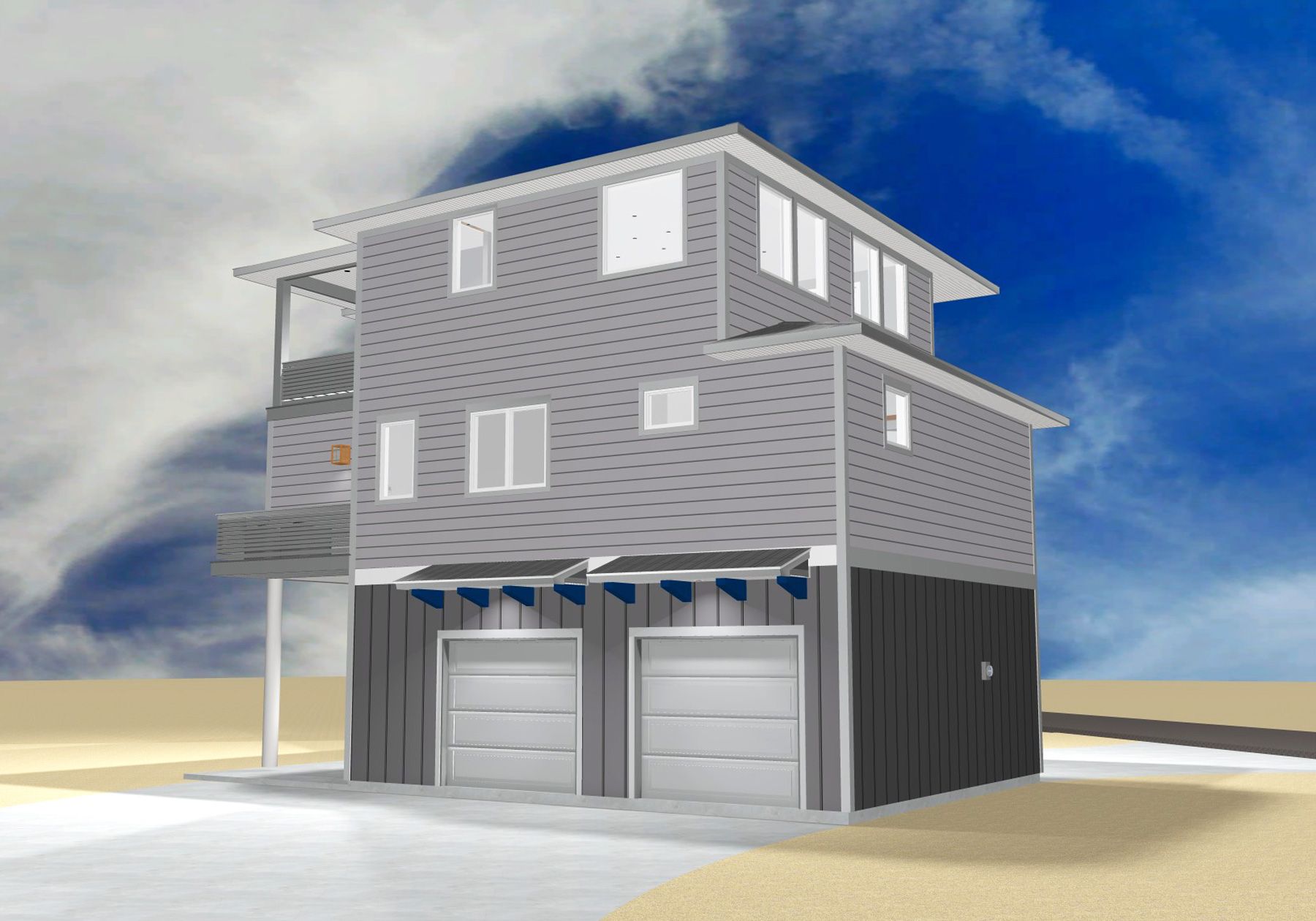 Neff modern coastal piling home on Navarre Beach