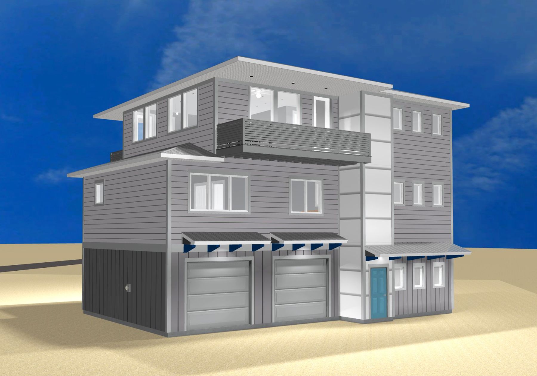 Neff modern coastal piling home on Navarre Beach