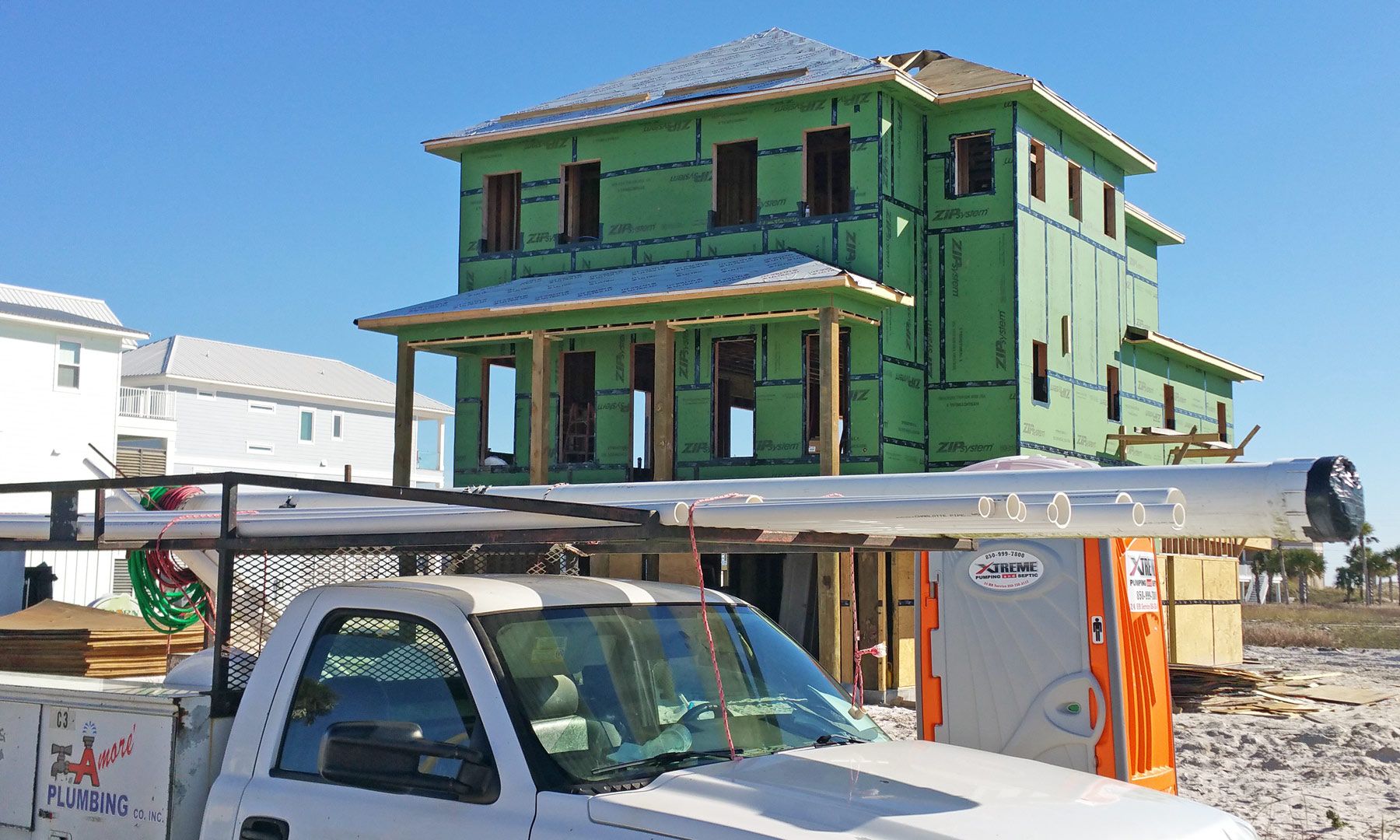 Walker piling home in Navarre Beach by Acorn Fine Homes