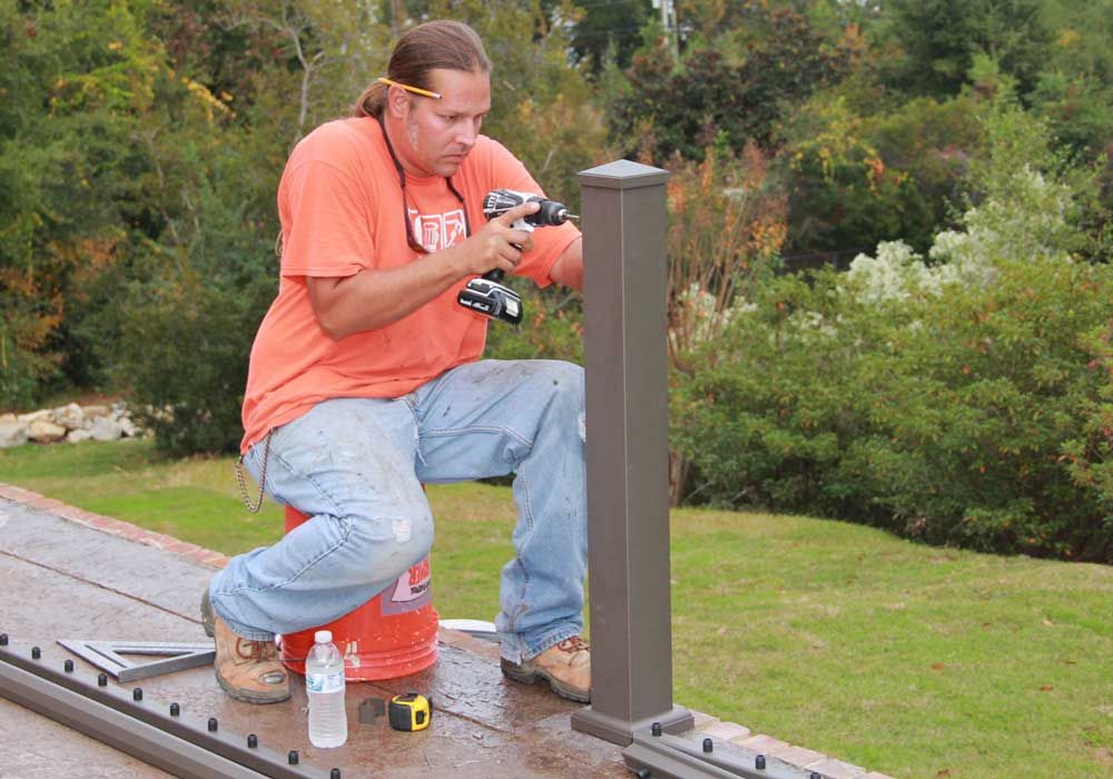 Installing aluminum railing