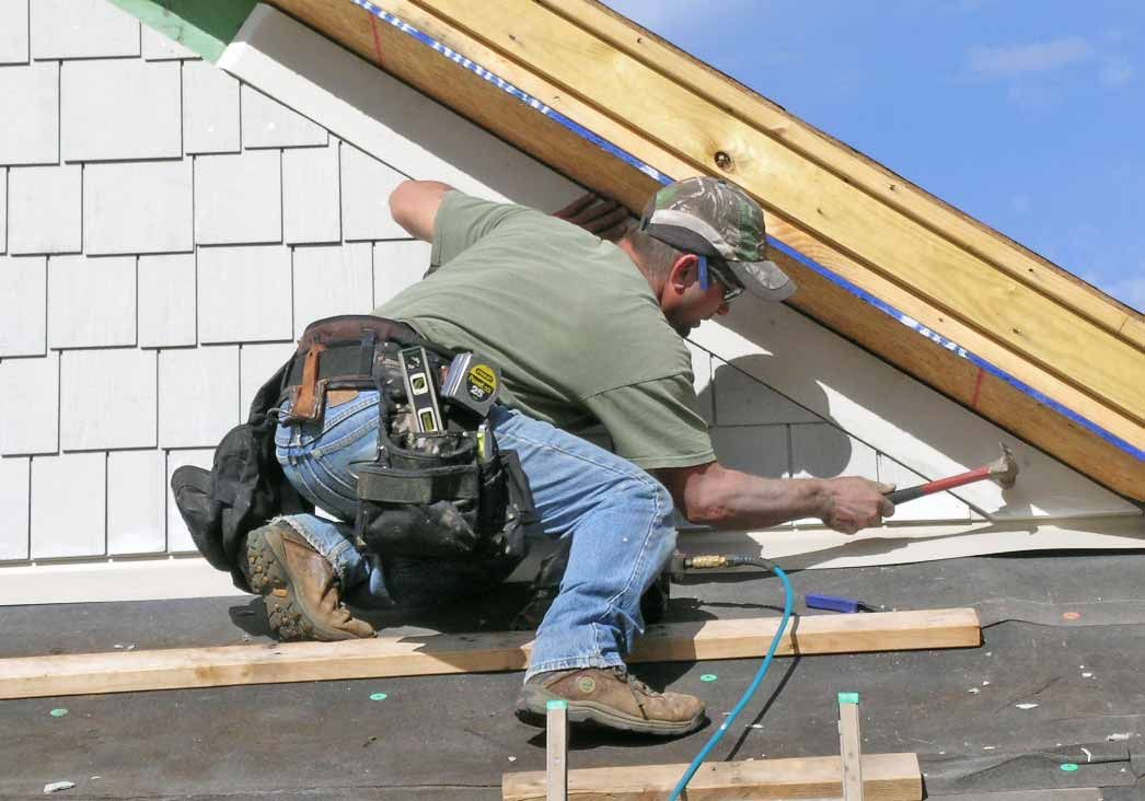 Shake siding on the Carter residence