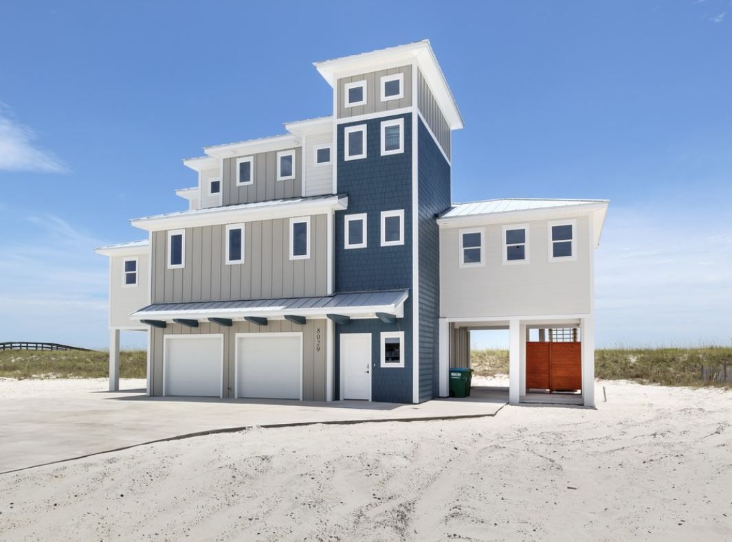 Burchard modern coastal style piling home on Navarre Beach