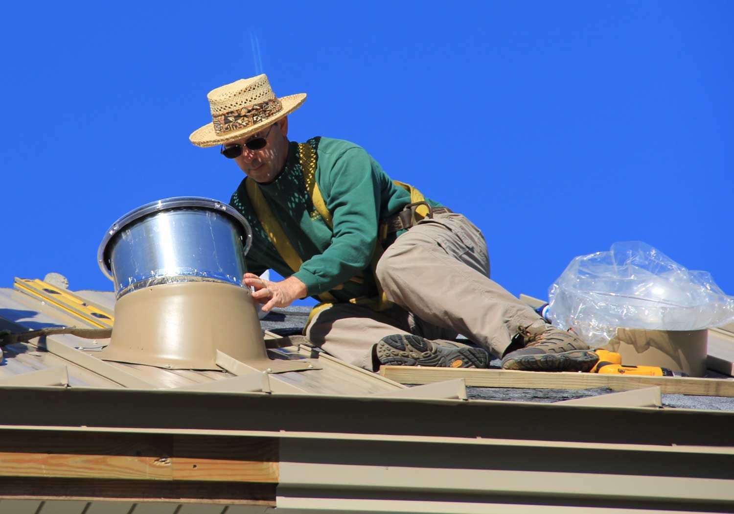 installng solatube on a metal roof