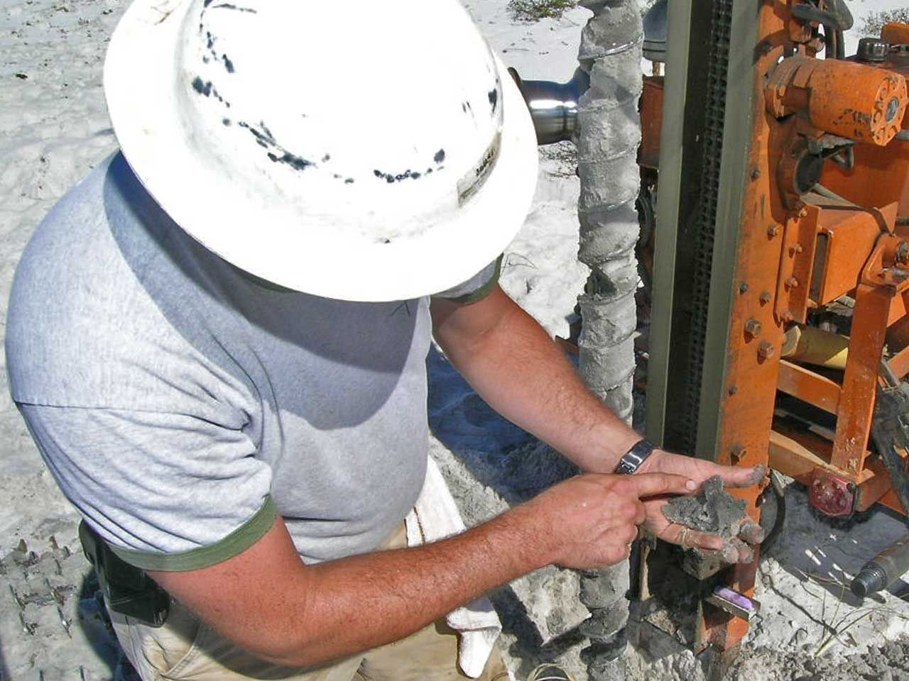 Soil sampling on Navarre Beach