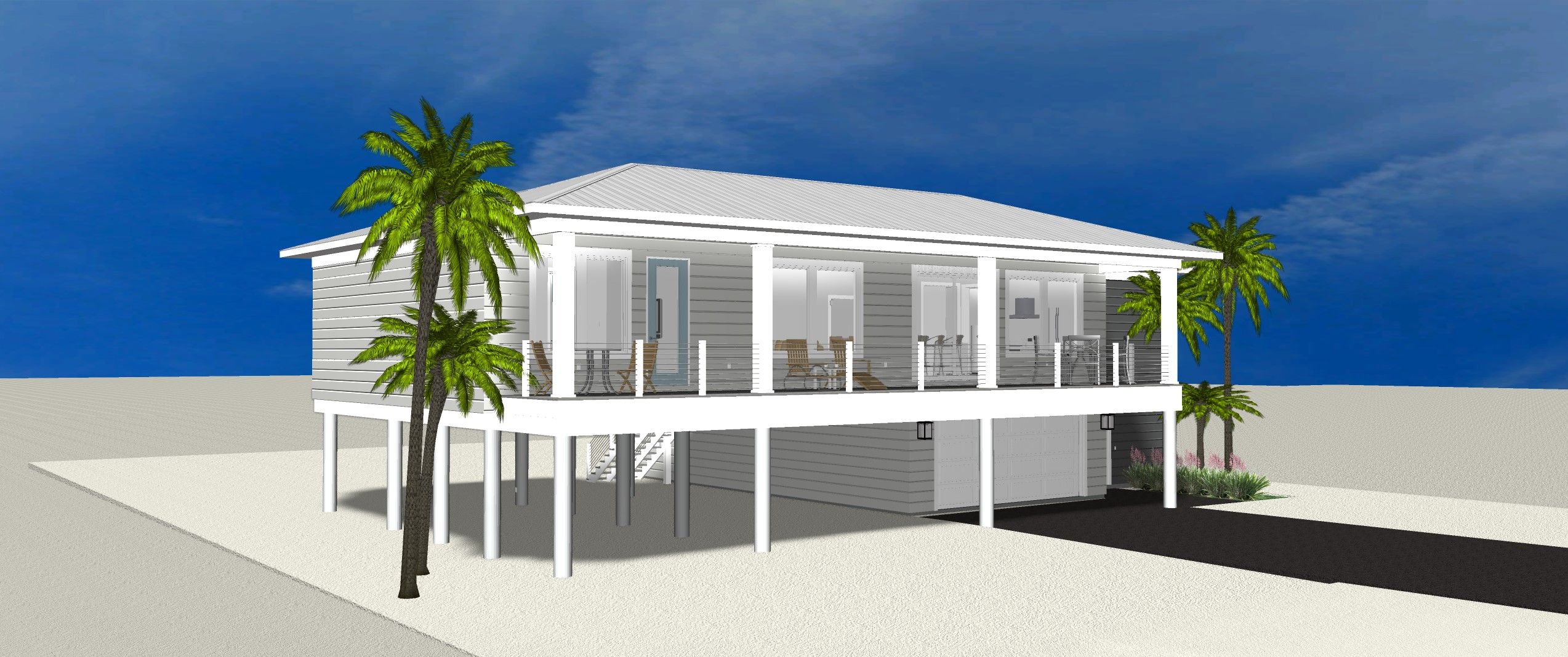 Conway modern coastal piling home on Navarre Beach