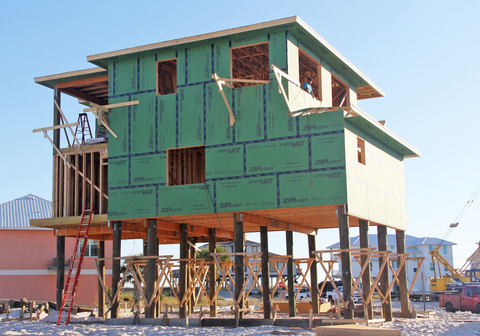 Neff modern coastal piling home on Navarre Beach