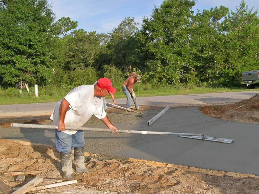 bull floating concrete