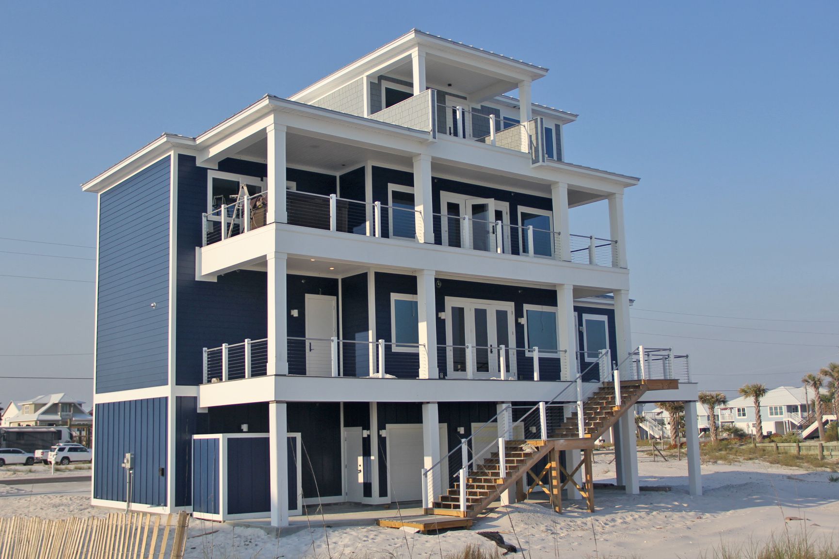 Dubois coastal transitional piling home on Navarre Beach by Acorn Fine Homes 